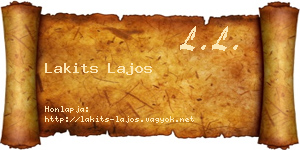 Lakits Lajos névjegykártya